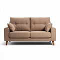 Divano marrone in tessuto con cuscini inclusi dimensioni 150 x 80 x 75cm