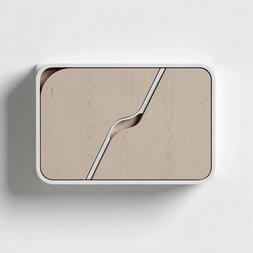 Scatola in legno naturale per uso organizzativo 20 x 12 x 5cm colore beige