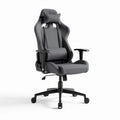 Sedia da gaming ergonomica in tessuto grigio con poggiatesta regolabile 60 x 70 x 120cm