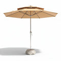 Ombrellone da giardino quadrato 300 x 300 x 250 cm con base in cemento beige