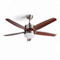 Ventilatore a soffitto in legno e metallo con luce integrata 20 x 120 x 120cm