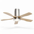 Ventilatore a soffitto in legno beige con luce integrata 40 x 40 x 20cm